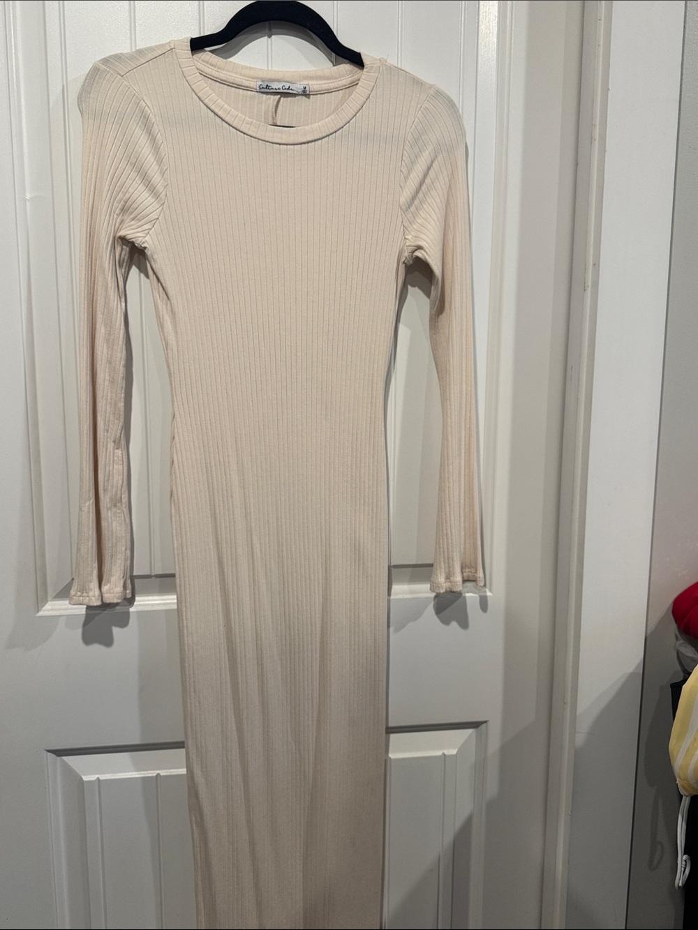 NWOT Cream Maxi Maternity Dress